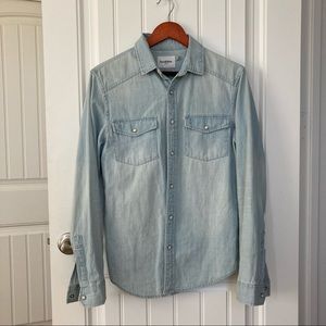 light wash goodfellow&co jean shirt